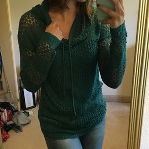 Dark Teal Cowl neck sweater